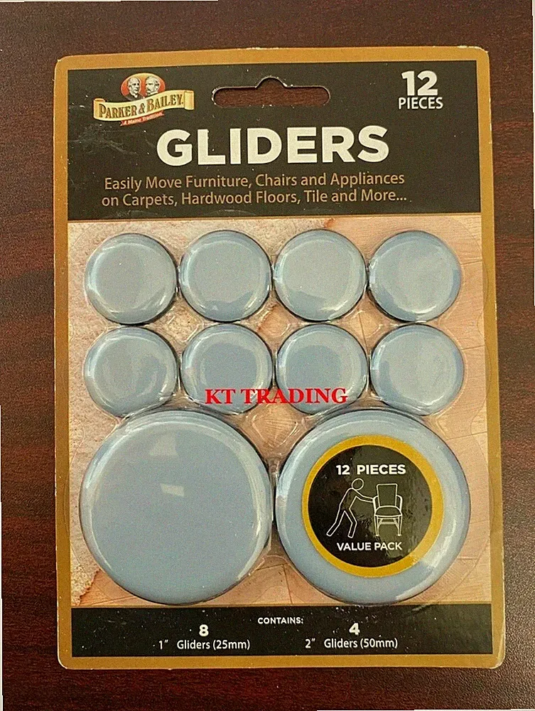 (12-Pk) PARKER & BAILEY Furniture Cabinet Appliances REUSABLE PROTECTIVE GLIDERS