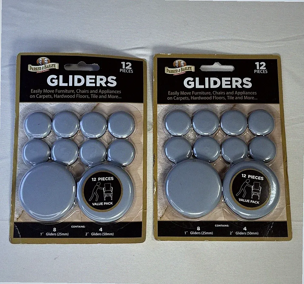 (24-Pk) Reusable Protective Gliders PARKER & BAILEY Furniture Cabinet Appliances