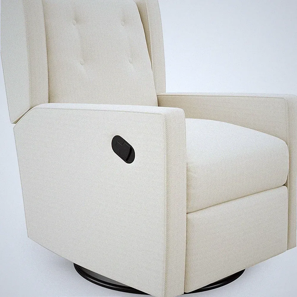Baby Relax Shirley Swivel Glider Recliner Chair - White