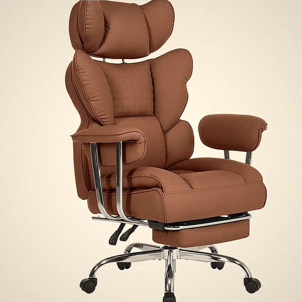 Big Tall Executive Office Chair w/ Footrest,Reclining Heavy Duty Computer Chair