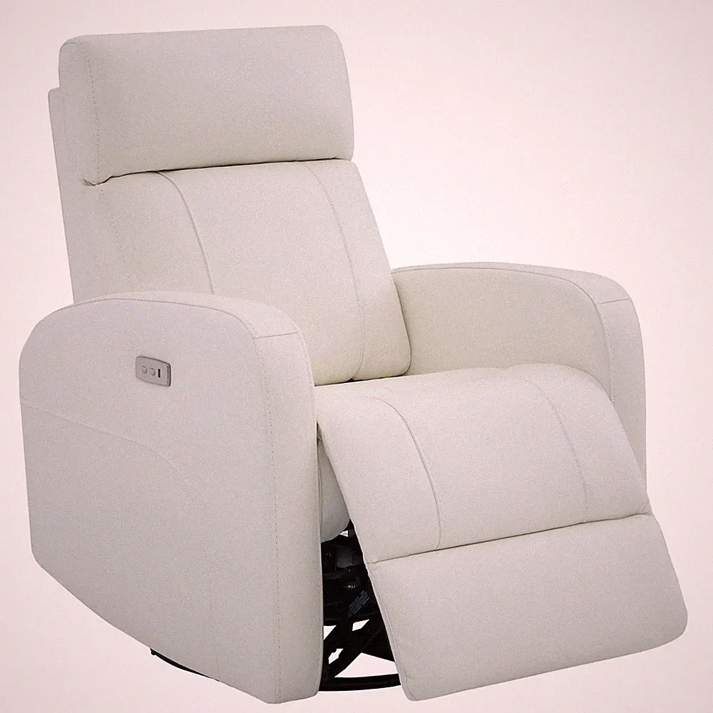 CHITA Leather Power Swivel Glider Recliner Chair,Comfortable Nursery Rocker