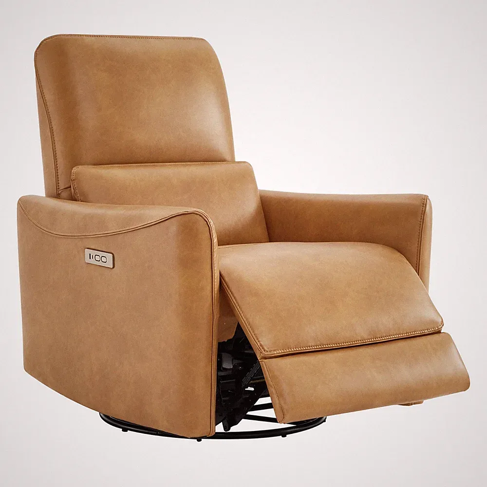Beige glider recliners
