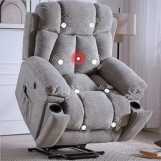 EBELLO Large Heavy Duty Power Lift Recliner Chair w/ Massage & Heat for Elderly