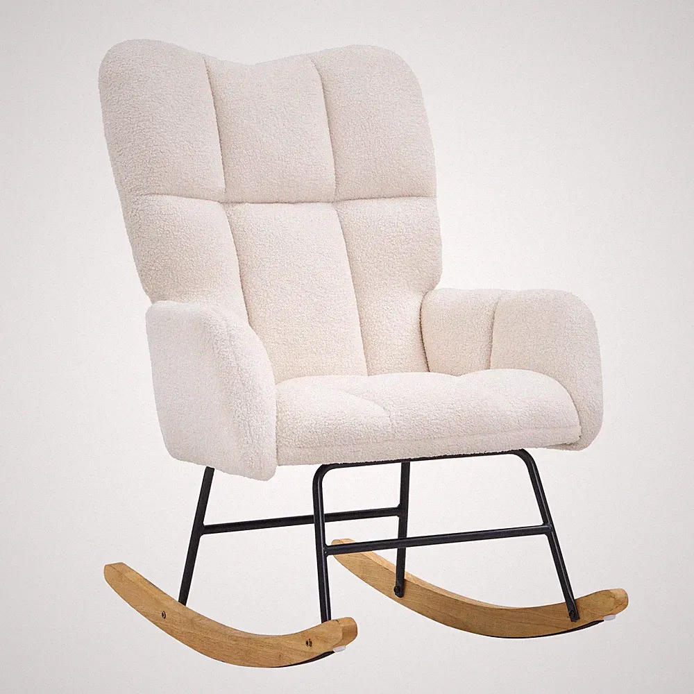 Electronic Power Recliner and Swivel Glider Adjustable Angle Off White