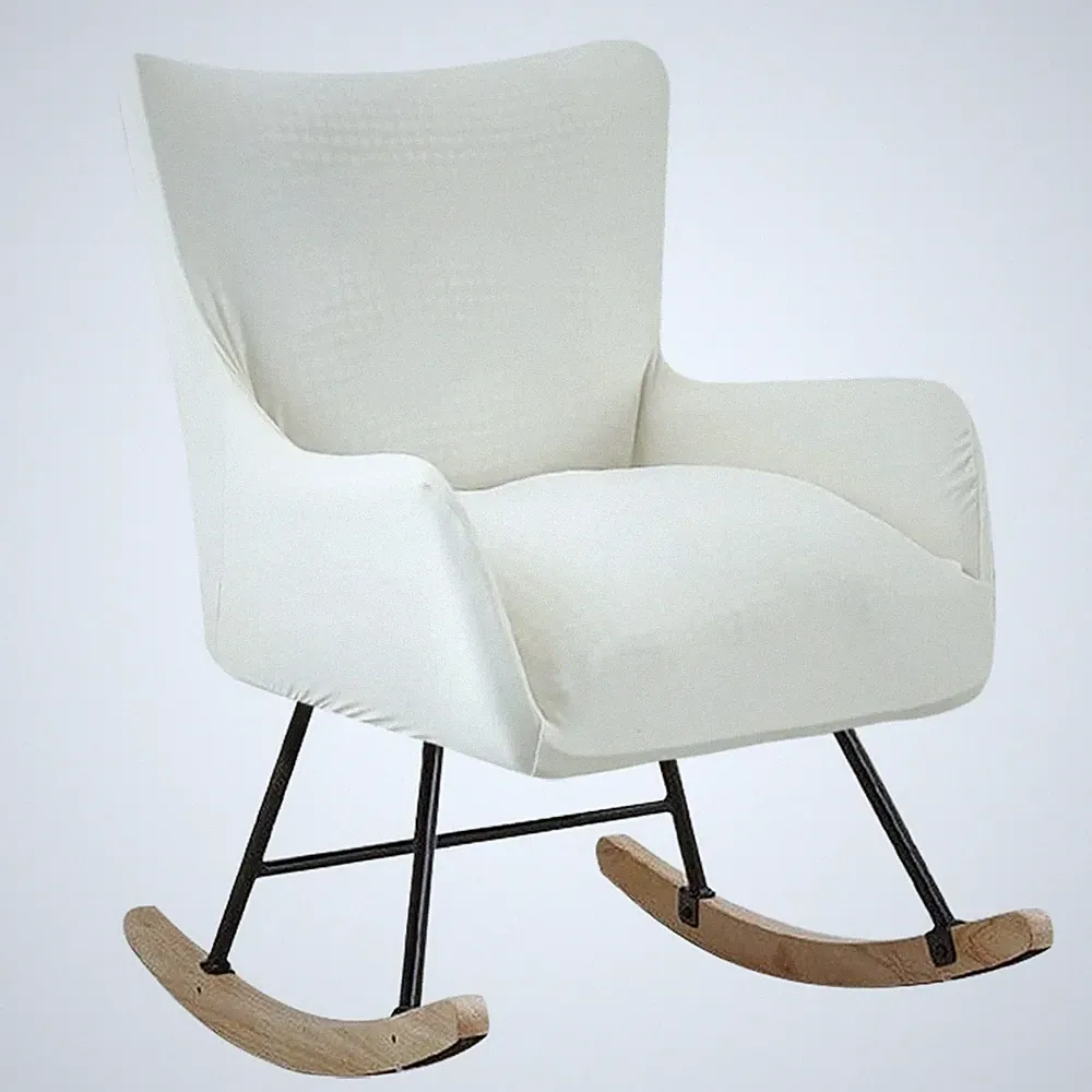 Nursery Rocking Chair Cover Stretchable Glider Chairs Cover Slipcovers Printe...
